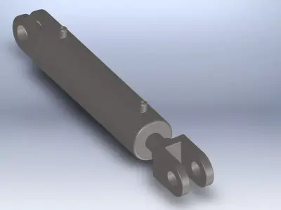 Hydraulic Cylinder Free 3D model buy