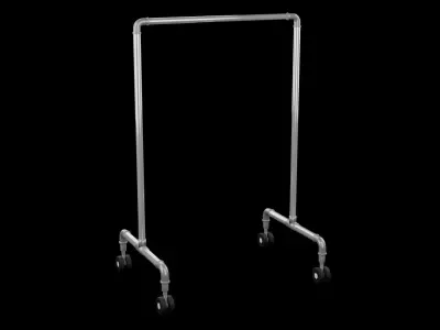 Mobile clothes hanger Low-poly 3D model