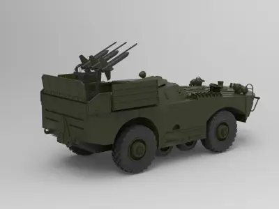 BRDM-2  armoured vehicle 3D model