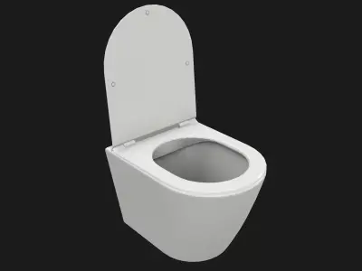 Wall Hung Toilet Game Ready PBR Low-poly 3D model