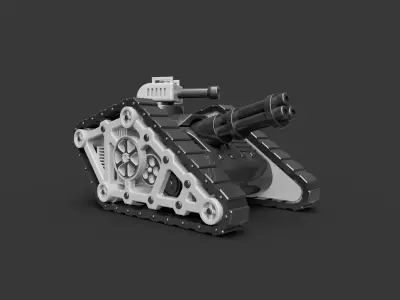 Battle Tank Low-poly 3D model