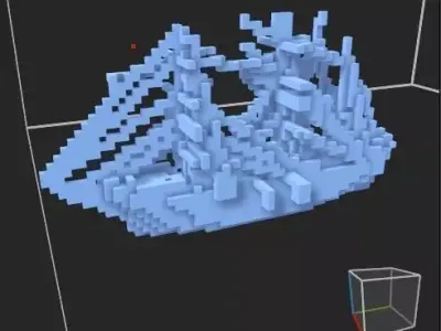 voxel boat Free 3D model