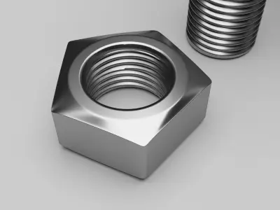Bolts and Nuts Set 3D model