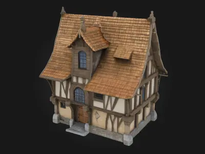 Medieval Cottage Model Timeless Charm of Rustic Living 3D model