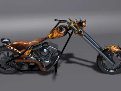 monster chopper bike 3D model