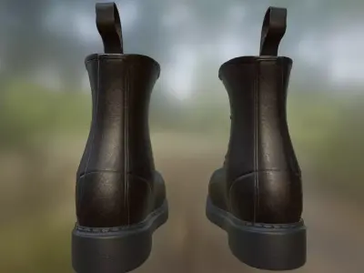 Low Poly Leather Shoes Low-poly 3D model