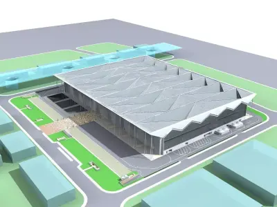 Museum Building 3D model 6