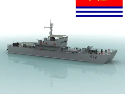 Yulian Type-079 Chinese Landing Craft 3D model