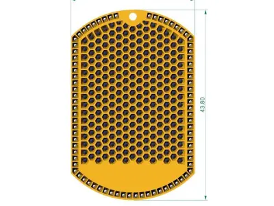 MILITARY PLATE NECKLACE 3D print model