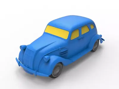 Toyota AA 1943 Classic Car 3D print model