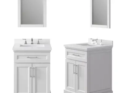 OVE Felix 24 Vintage Grey Vanity 3D model