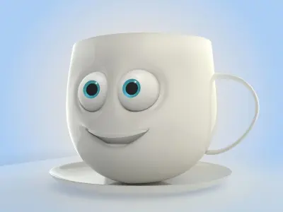 Cartoon Cup 3D model