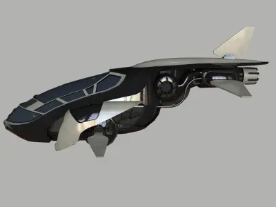  Small Spaceship Low-poly 3D model