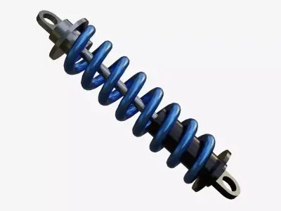 Coil Spring Suspension Low-poly 3D model