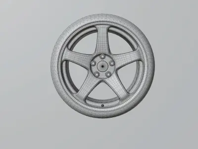 Enkei PF05 Anime Prototype Low-poly 3D model
