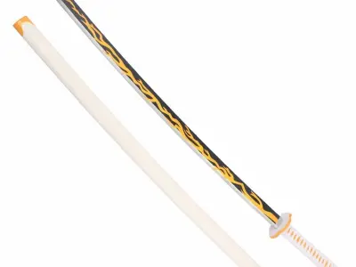 Demon Slayer - Zenitsu Nichirin blade - Sword Low-poly 3D model