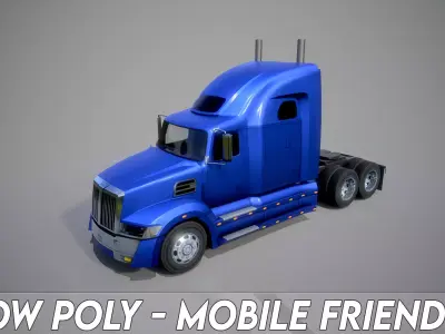 American Truck 7 and upgrades - Mobile Asset Low-poly 3D model Low-poly 3D model