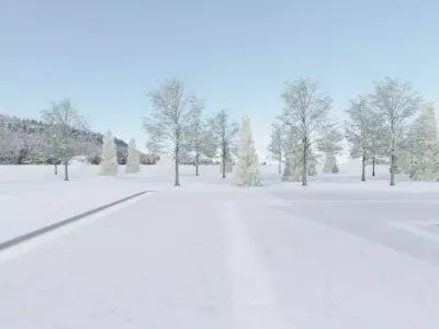 Winter Construction Site 3D model purchase
