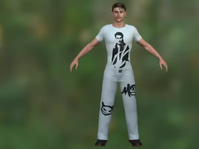 Aaron Taylor Low-poly 3D model