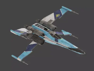 T-85 X-wing Starfighter - Star Wars Low-poly 3D model