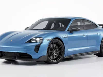 Porsche Taycan Turbo GT with Weissach Package Low-poly 3D model