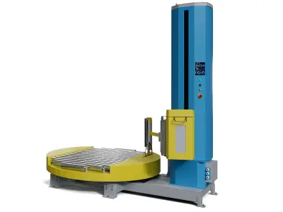 Automated logistics packaging production line 3D model