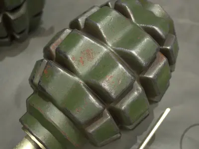 F1 USSR Soviet Hand Grenade Low-poly 3D model
