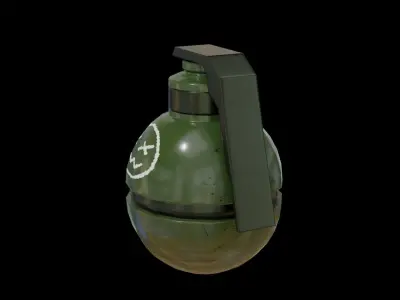 Grenade Low Poly Model Low-poly 3D model