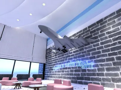Airport Departure room 3D model