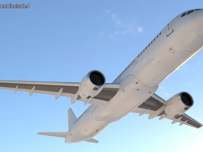Single Aisle Airliner Rigged 3D model purchase