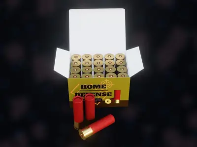 NZ Shotgun Ammo Low-poly 3D model