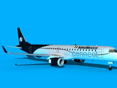 Embraer Emb-190 Aero Mexico Connect 3D model