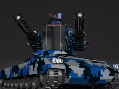 Gatling Tank 3D model