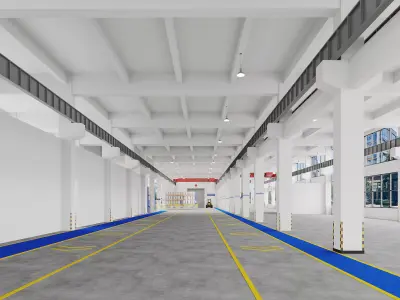 Warehouse - Factory Interior 3D model