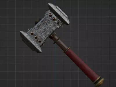 Hammer 4k textured Low-poly 3D model