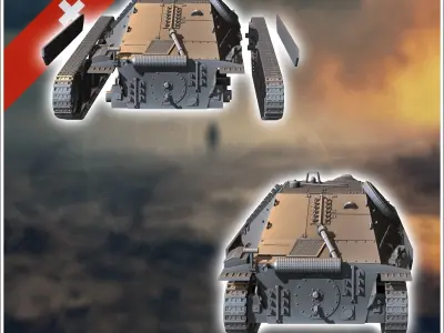 G-13 Swiss tank destroyer based on the Jagdpanzer 38t Hetzer 3D print model