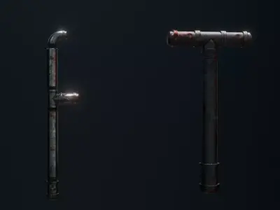 Pipe weapon Low-poly 3D model