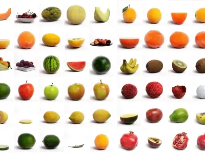 Real Fruits 3D model
