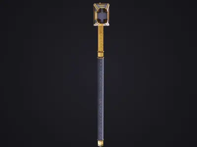 Battle Hammer 04 PBR Unity UE V-Ray Textures Included Low-poly 3D model