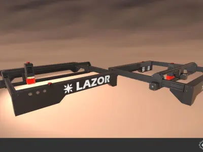 Laser Engraver Low-poly 3D model