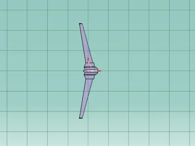 A sci-fi glider concept Low-poly 3D model