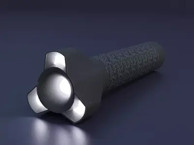 Flashlight Low-poly 3D model 4
