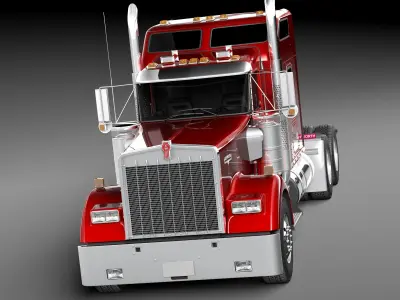 Kenworth W900 Sleeper Cab 2014 3D model