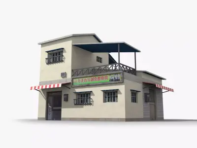 Japanese House x12 Low-poly 3D model purchase