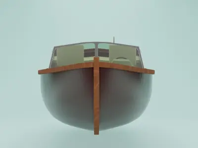 Simple Boat 3d model Low-poly 3D model