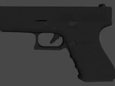 glock gun 3D model get