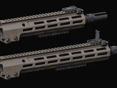 AR-15 SMR Handguard Low-poly 3D model