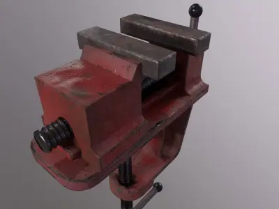 Worn Vice Low-poly 3D model