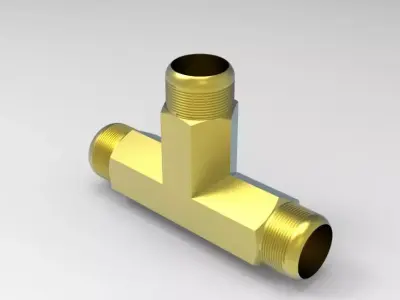 Tee fitting Free 3D model purchase