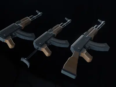 Rigged Weapons 3D model